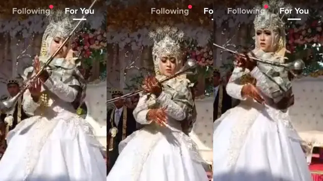 Viral Video Pengantin Wanita Main Mayoret di Acara Pernikahannya, Bikin Heboh