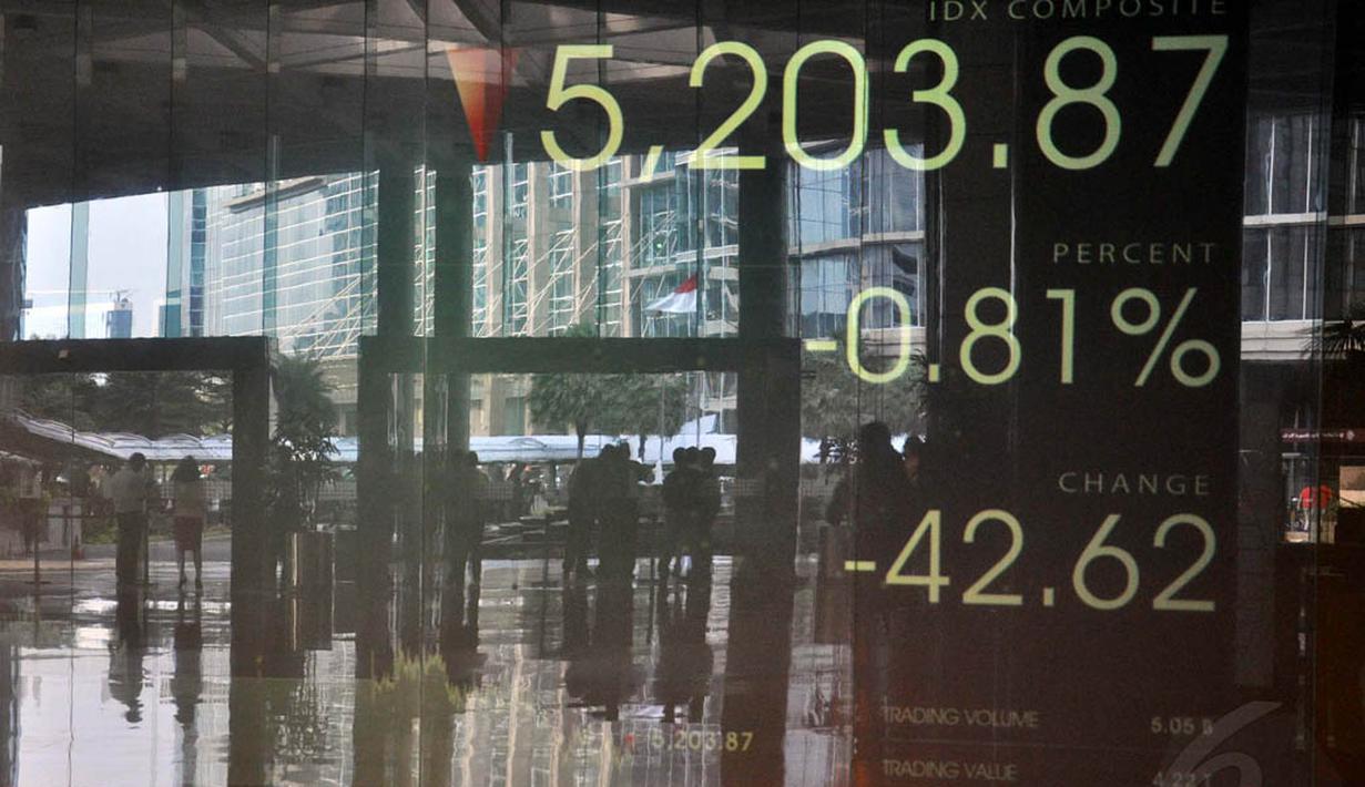 IHSG ditutup terkoreksi tajam 0,94% ke 5.197,12 pada perdagangan Selasa (9/9/14), setelah sempat ditutup di rekor tertinggi baru 5.246,48 pada Senin. (Liputan6.com/Miftahul Hayat)