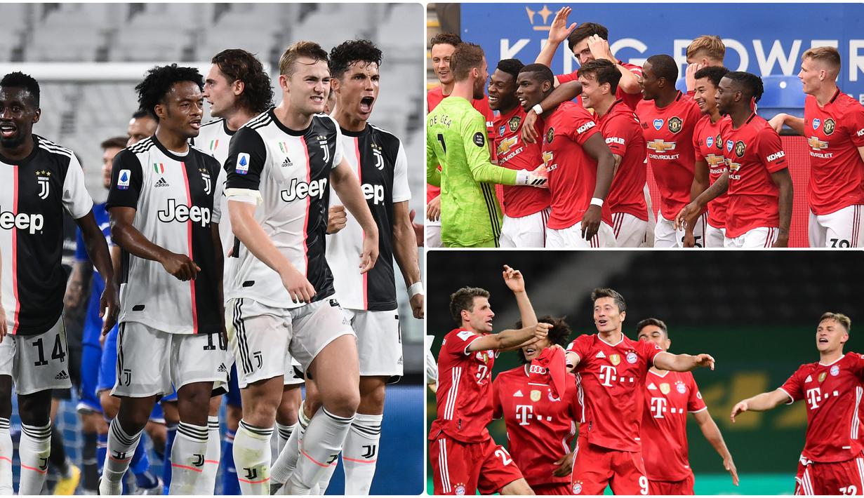 Juventus menjadi salah satu klub top Eropa memiliki catatan kebobolan paling sedikit pada abad ke-21. Selain juventus, Barcelona dan Manchester United juga memiliki catatan paling sedikit kebobolan. Berikut Juvetus dan 5 klub yang minim kebobolan di abad ke-21. (kolase foto AFP)