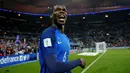 Paul Pogba saat merayakan kemenangan Prancis atas Swedia  pada laga grup A Kualifikasi Piala Dunia 2018 di Stade de France Stadium, Saint-Denis, Prancis, (11/11/2016). (Reuters/Benoit Tessier)