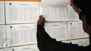 Warga melihat daftar pemilih sementara untuk memastikan keikutsertaannya dalam Pemilihan Gubernur DKI Jakarta putaran kedua di Kantor Kelurahan Kramat, Senen, Jakarta, Rabu (5/4). (Liputan6.com/Faizal Fanani)