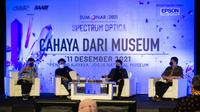 Talkshow bertajuk Cahaya dari Museum yang menjadi rangkaian kegiatan Sumonar 2021 di Pendopo Ajiyasa Jogja National Museum (JNM), Sabtu (11/12/2021).