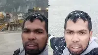Video singkat hujan salju lebat turun di Tembagapura, Kabupaten Mimika, Papua Tengah, bikin heboh media sosial. (Liputan6.com/ Dok Ist)