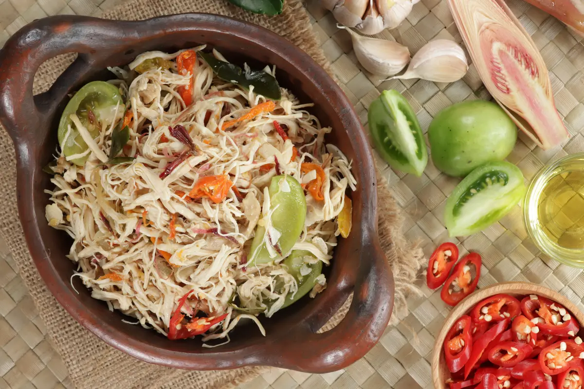 ayam suwir kecombrang