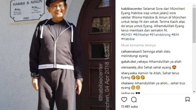 Kabar BJ Habibie meninggal hoax (instagram/@habibiecenter)