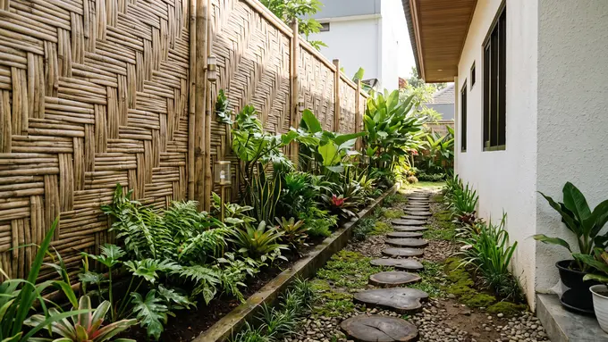 Model Taman Linear di Samping Rumah