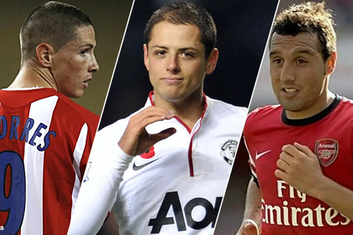Fernando Torres, Javier Hernandez dan Santi Cazorla