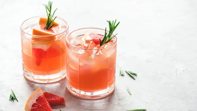 Ilustrasi cocktail koktail semangka