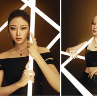 Sculpted by Light merayakan kemurnian, daya tarik, dan karakter kontemporer dari perhiasan Ice Cube. Aespa pun hadir dalam pemotretan tersebut, seperti Giselle dan Karina mengenakan kalung berlayer dengan liontin. [Chopard]