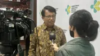 Juru Bicara Kementerian Kesehatan (Kemenkes) RI Mohammad Syahril saat ditemui di Gedung Kemenkes RI Jakarta. (Dok Liputan6.com/Fitri Haryanti Harsono)