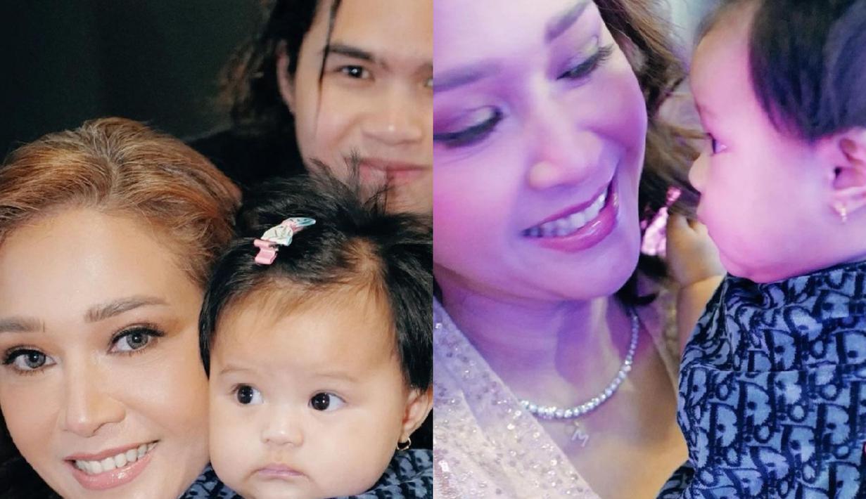 <p>Maia Estianty tampak senang bertemu dengan baby Ameena. (Foto: Instagram/ maiaestiantyreal)</p>