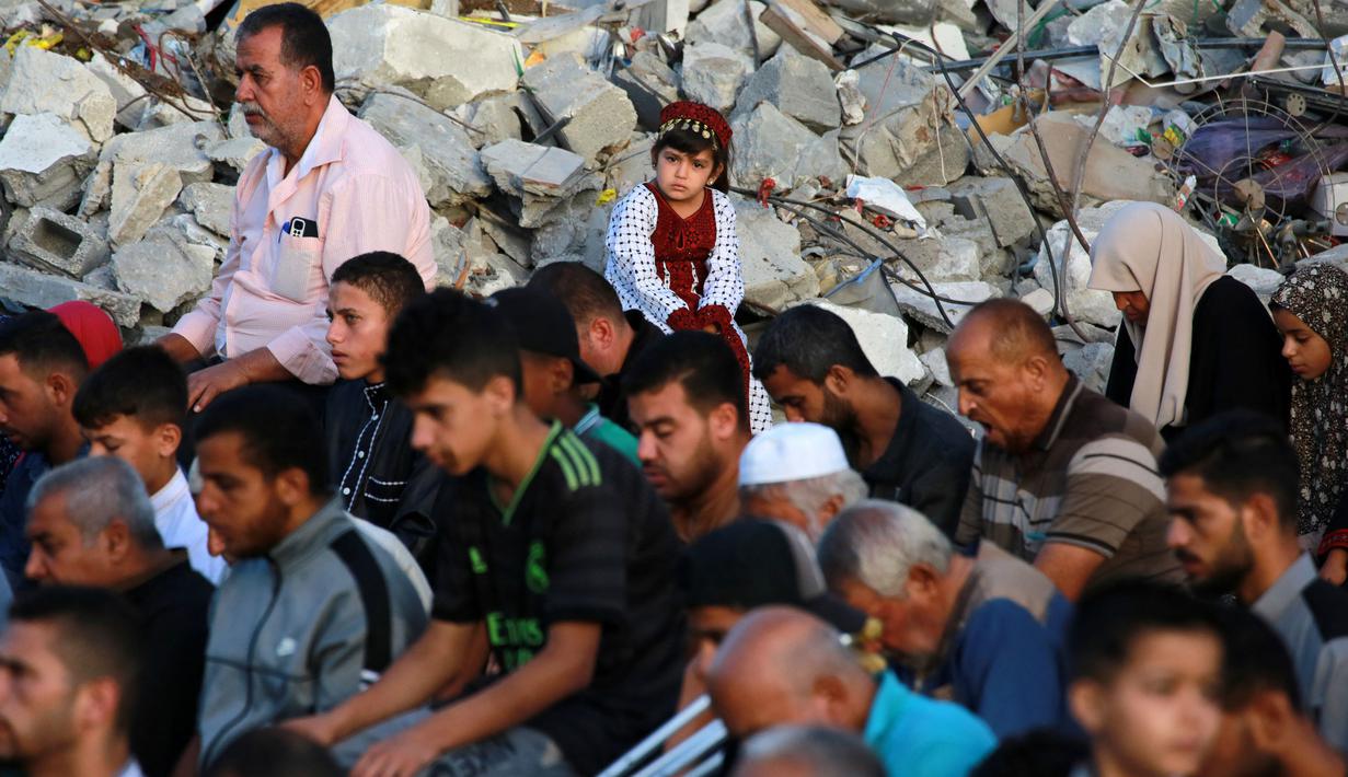 Hampir sebagian besar wilayah Gaza hancur. (Bashar TALEB/AFP)