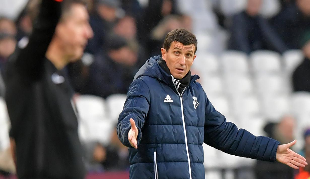 Pelatih Watford asal Spanyol, Javi Gracia lahir 1 Mei 1970. Javi melakukan debut bersama Watford pada 31 January 2018 saat melawan Stoke City. (AFP/Olly Greenwood)