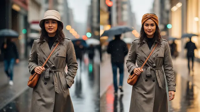 Wavy Hair dengan Half-Up Style