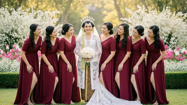 8 Model Baju Bridesmaid Burgundy: Tampilan Elegan, Serasi, dan Menawan di Hari Pernikahan