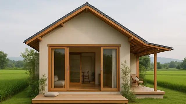 7 Gambar Rumah Sederhana Tepi Sawah yang Modern dan Estetik