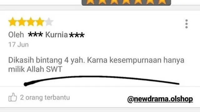 Bikin Ngakak Geli, Begini Komentar Kocak Pembeli Saat Kasih Bintang 5