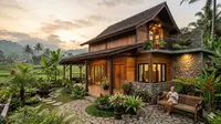 9 Contoh Rumah Desa Minimalis dengan Nuansa Kayu dan Batu Alam, Sentuhan Rustic Modern