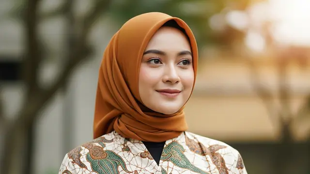 Gamis Batik Syar'i Desain Longgar