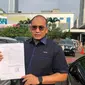 Politikus Partai Gerindra Andre Rosiade usai melaporkan peretasan akun Instagram miliknya ke Polda Metro Jaya, Rabu (10/7/2019). (Merdeka.com/Muhammad Genantan Saputra)