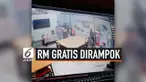 Rumah makan gratis di Jalan Raya Ciangsana, Kabupaten Bogor dimasuki gerombolan garong. Perisitwa itu terkeram kamera pengintai.