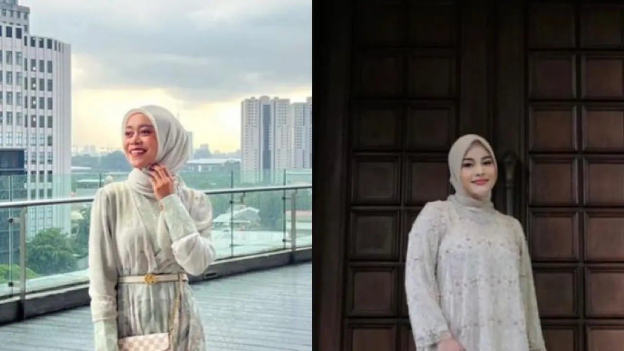 Atau bisa juga tiru gaya Revalina temat yang tampil cantik mengenakan silk kaftan dengan aksen payet yang mewah.