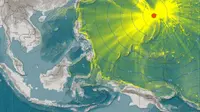 Gempa Magnitudo 7,0 mengguncang wilayah Mariana Islands, di Samudra Pasifik. (Liputan6.com/ Dok BMKG)