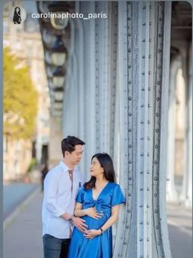 7 Potret Maternity Shoot Valencia Tanoe dan Kevin Sanjaya Di Paris