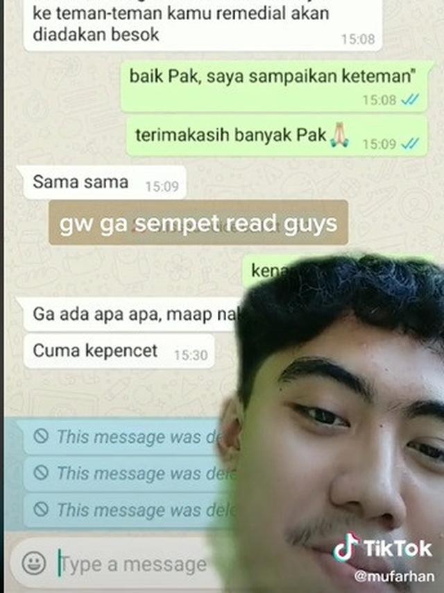 guru salah kirim pesan