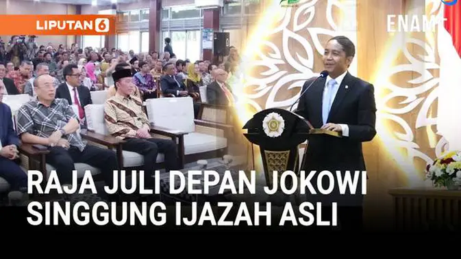 Celetukan Menhut Raja Juli Depan Jokowi di UGM: Insya Allah Ijazahnya Asli