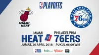 NBA Playoff 2018 Miami Heat Vs Philadelphia 76ers Game 3 (Bola.com/Adreanus Titus)