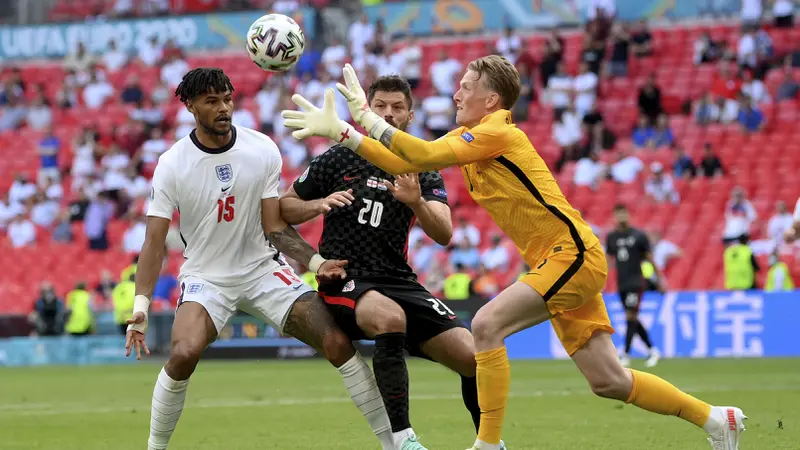 Foto Piala Eropa: Gol Tunggal Raheem Sterling Bawa Timnas Inggris Taklukkan Kroasia