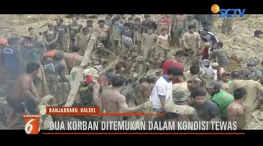 Tambang intan di Banjarbaru, Kalimantan Selatan, longsor, dua orang ditemukan tewas.