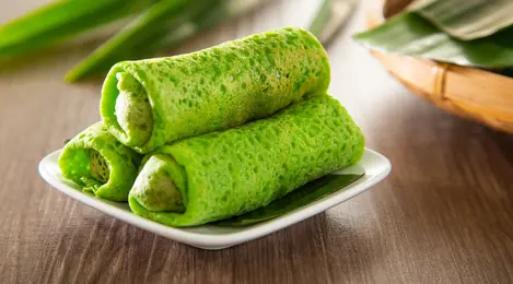 Resep Dadar Gulung Pandan Vla Coklat