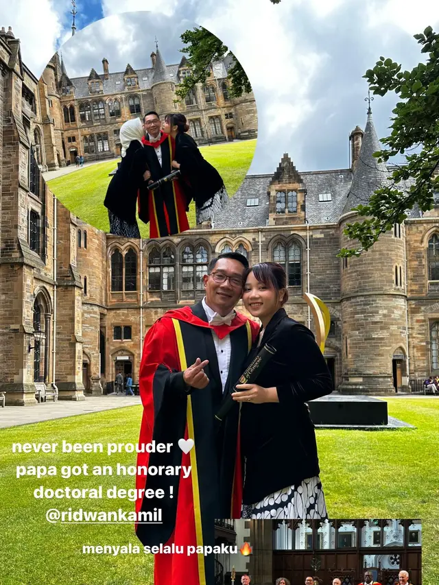 Gaya Kompak Atalia Praratya dan Camillia Azzahra Kenakan Kebaya Hitam di Wisuda Doktoral Ridwan Kamil