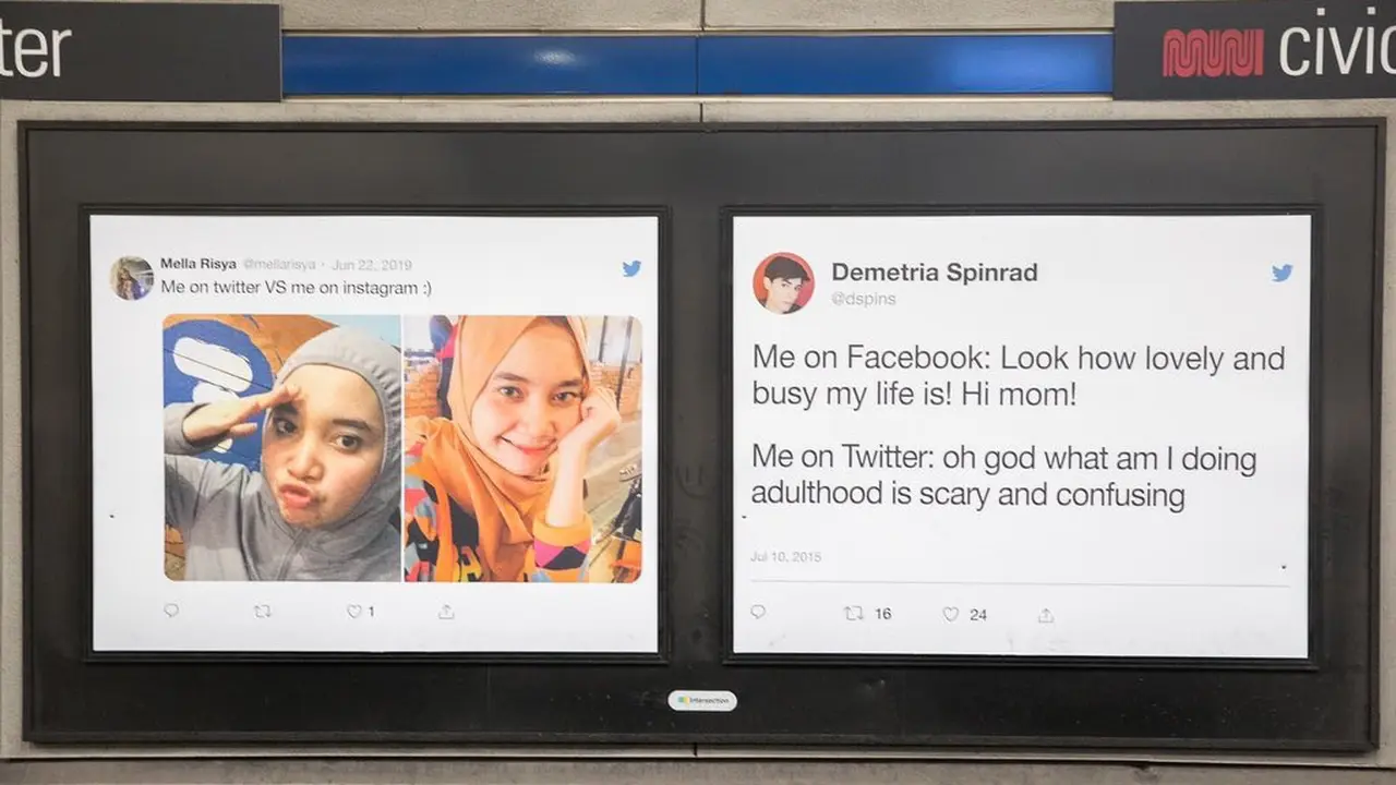 5 Potret Selebgram yang Wajahnya Dijadikan Iklan di Subway Luar Negeri