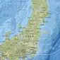 Gempa di Honshu, Jepang. (USGS)
