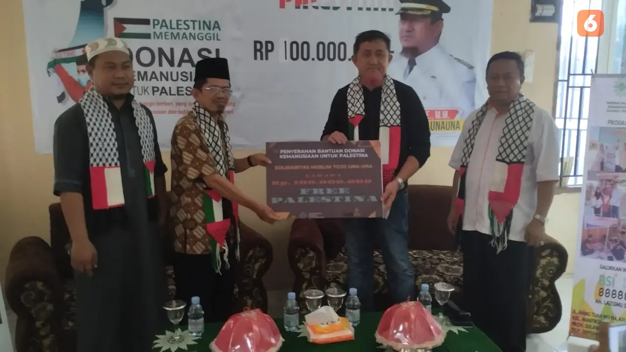 Penyaluran bantuan untuk Palestina dari Masyarakat Kabupaten Tojo Una-una
