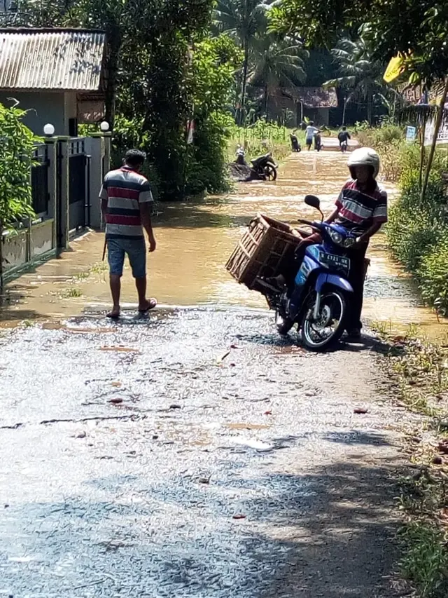 Banjir Desa Bantar, Wanareja, Cilacap. (Foto: Liputan6.com/BPBD Cilacap/Muhamad Ridlo)