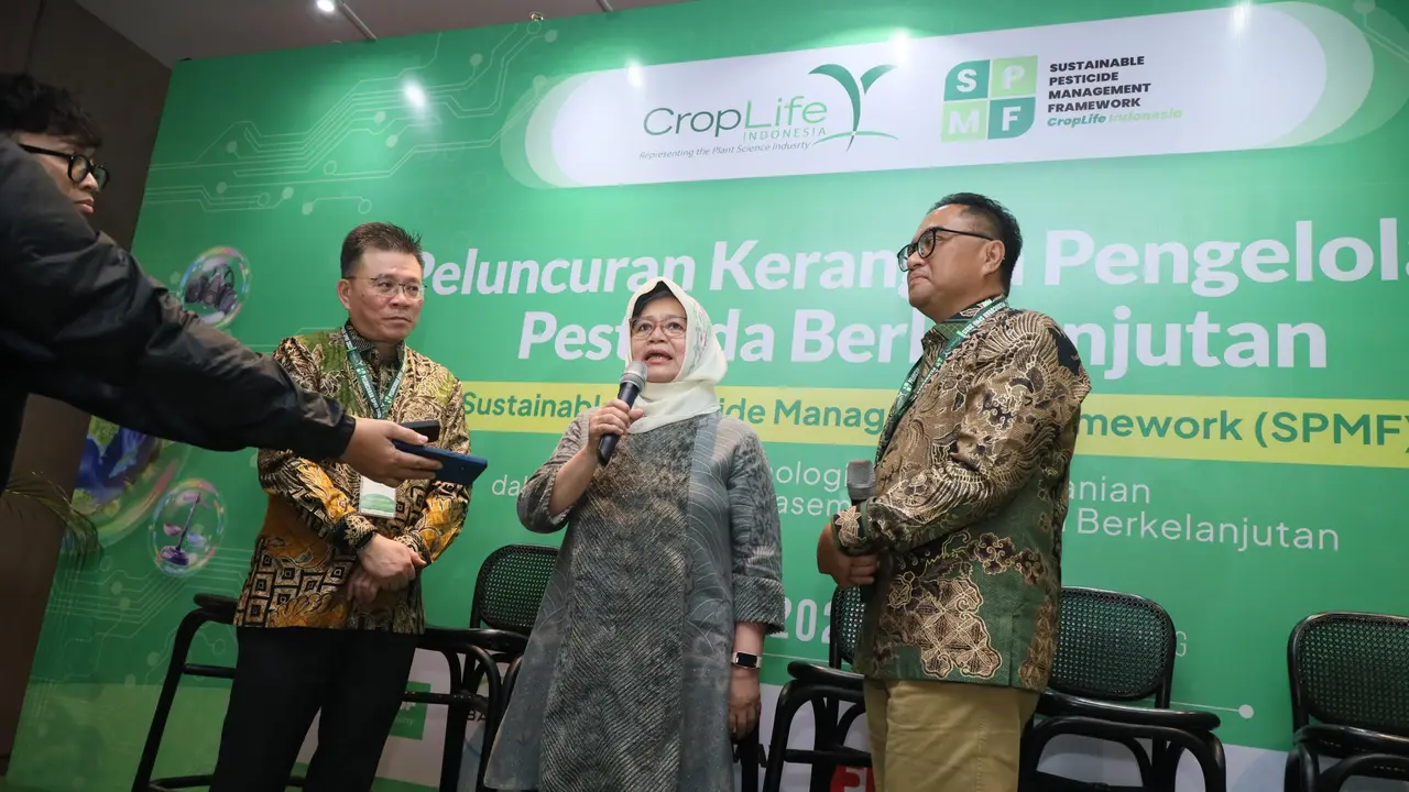 Peluncuran Kerangka Nasional Pengelolaan Pestisida Berkelanjutan yang digagas bersama Croplife Indonesia di Jakarta, Kamis (29/1/2026).
