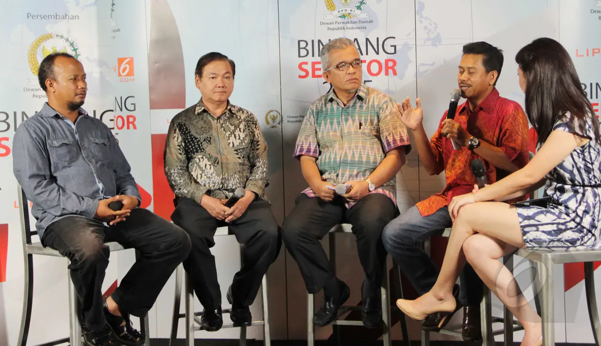 Suasana diskusi bincang senator 2015 "Nasib Pasien dan RS di Era BPJS" di Brewerkz Restaurant & Bar, Jakarta, Minggu (5/4). (Liputan6.com/Helmi Afandi)