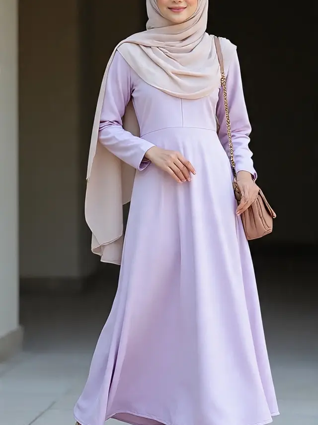 Dress Hijab 2025 yang Feminin dan Lembut