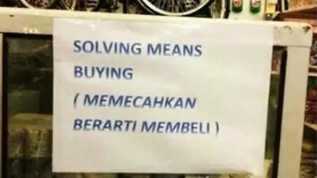 spanduk bahasa inggris