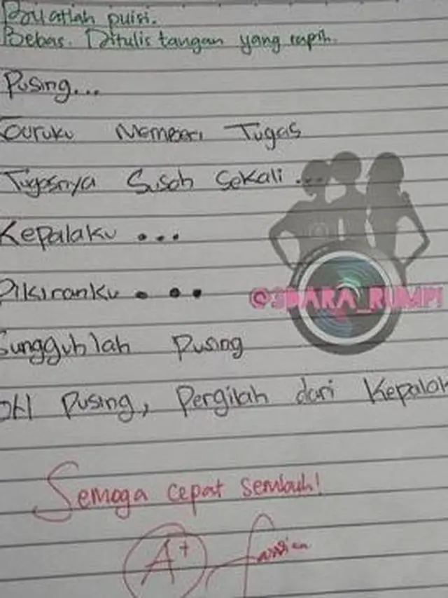 6 Potret Nilai Guru di Tugas Puisi Murid Ini Bikin Senyum Tipis