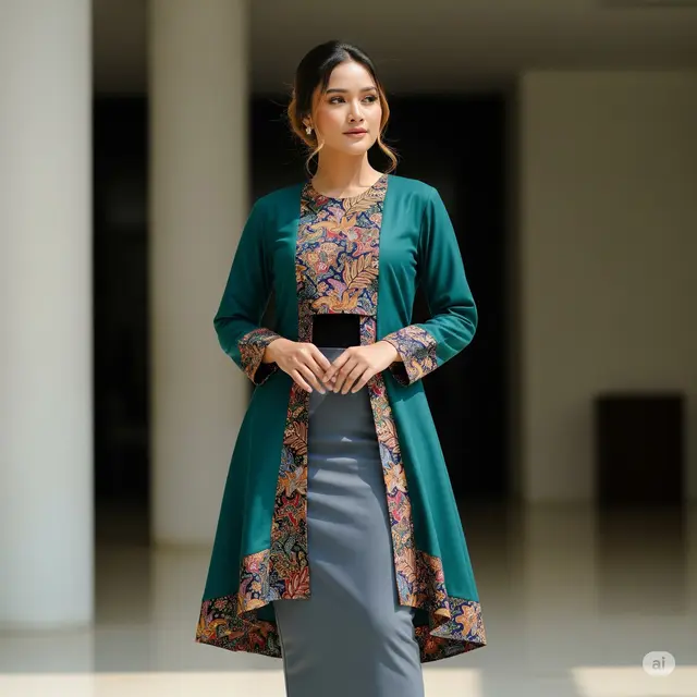 Tunik Batik Layer Modern