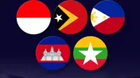 SEA Games 2023 - Indonesia, Myanmar, Kamboja, Filipina, Timor Leste (Bola.com/Decika Fatmawaty)