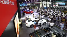 Suasana area FAW-Volkswagen dalam Pameran Otomotif Internasional Changchun China ke-17 di Changchun, Provinsi Jilin, China timur laut, Minggu (12/7/2020). (Xinhua/Yan Linyun)