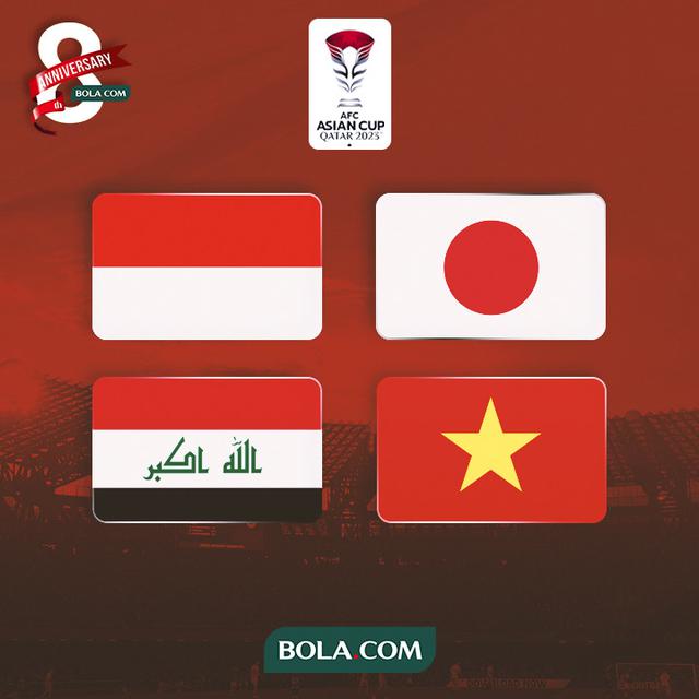 Piala Asia 2023 - Indonesia, Jepang, Irak, Vietnam