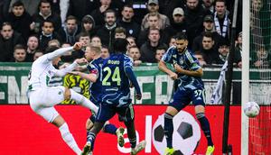 Momen Ajax Amsterdam keok dari Groningen pada pertandingan Liga Belanda 2025/2026. (Olaf Kraak / ANP / AFP)