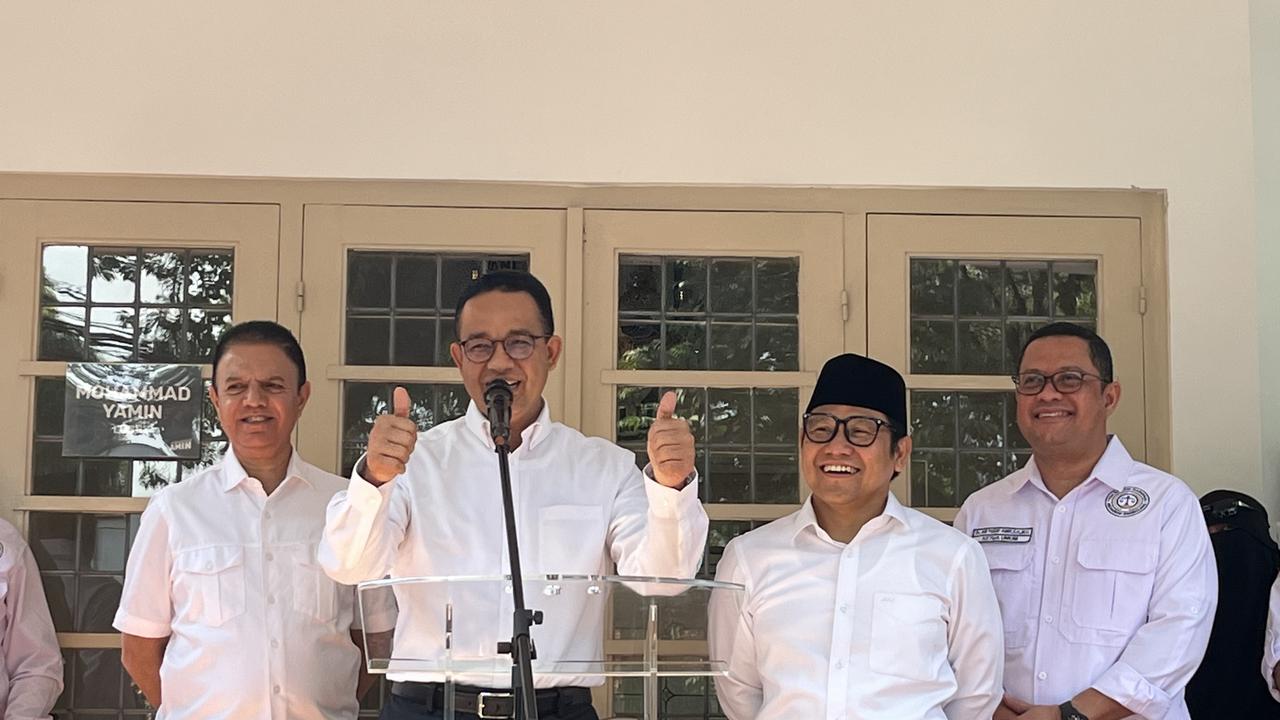 Calon presiden dan calon wakil presiden nomor urut satu Anies Baswedan-Muhaimin Iskandar (AMIN)